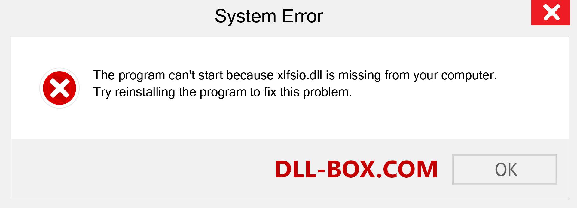  xlfsio.dll file is missing?. Download for Windows 7, 8, 10 - Fix  xlfsio dll Missing Error on Windows, photos, images